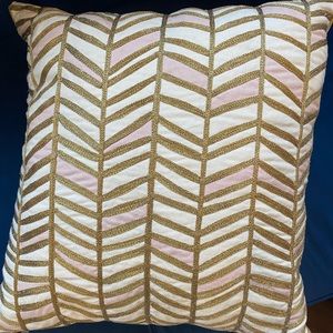 Indigo set of TWO Gold Embroidered Pillow covers, brand new